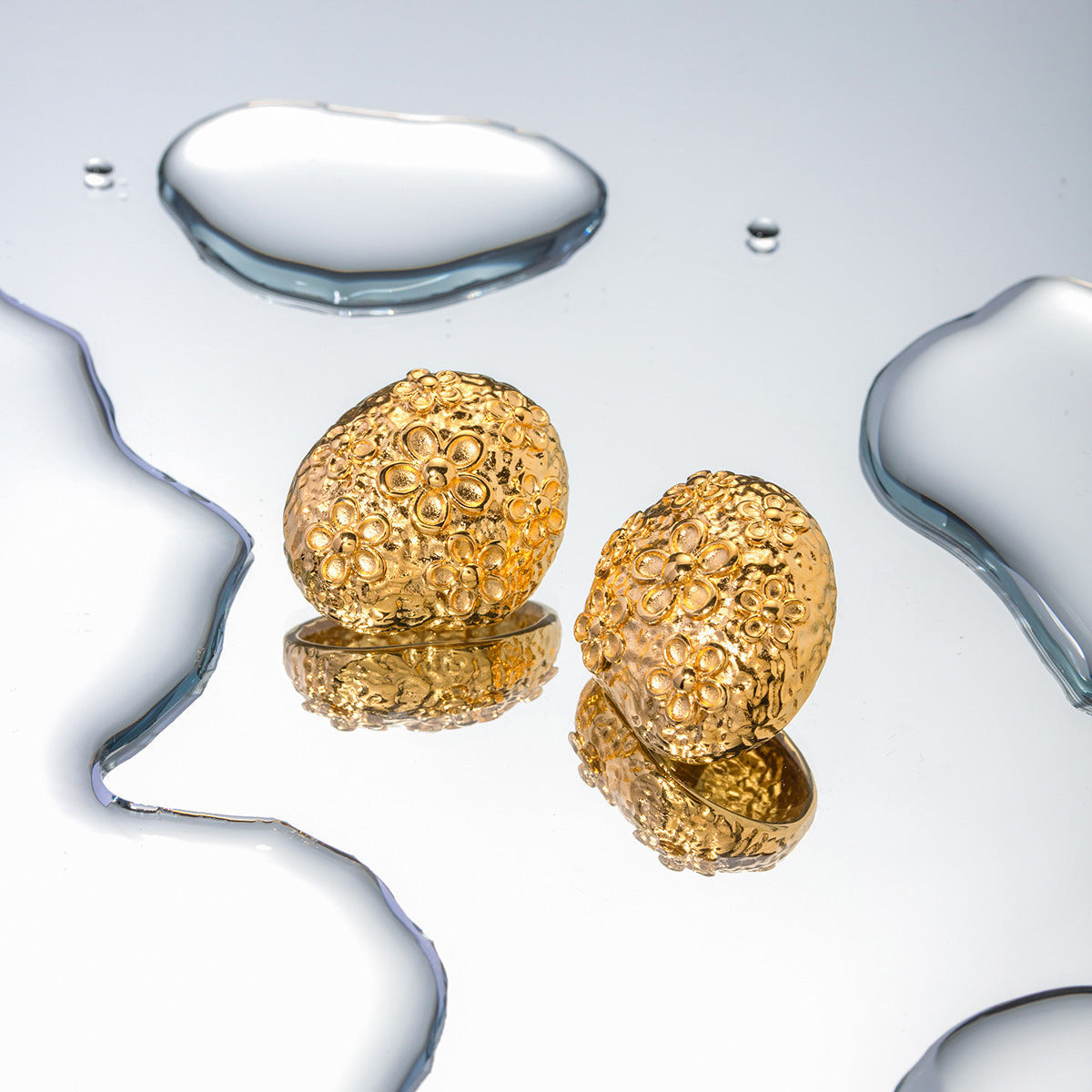 Pendientes Flora Gold Dome