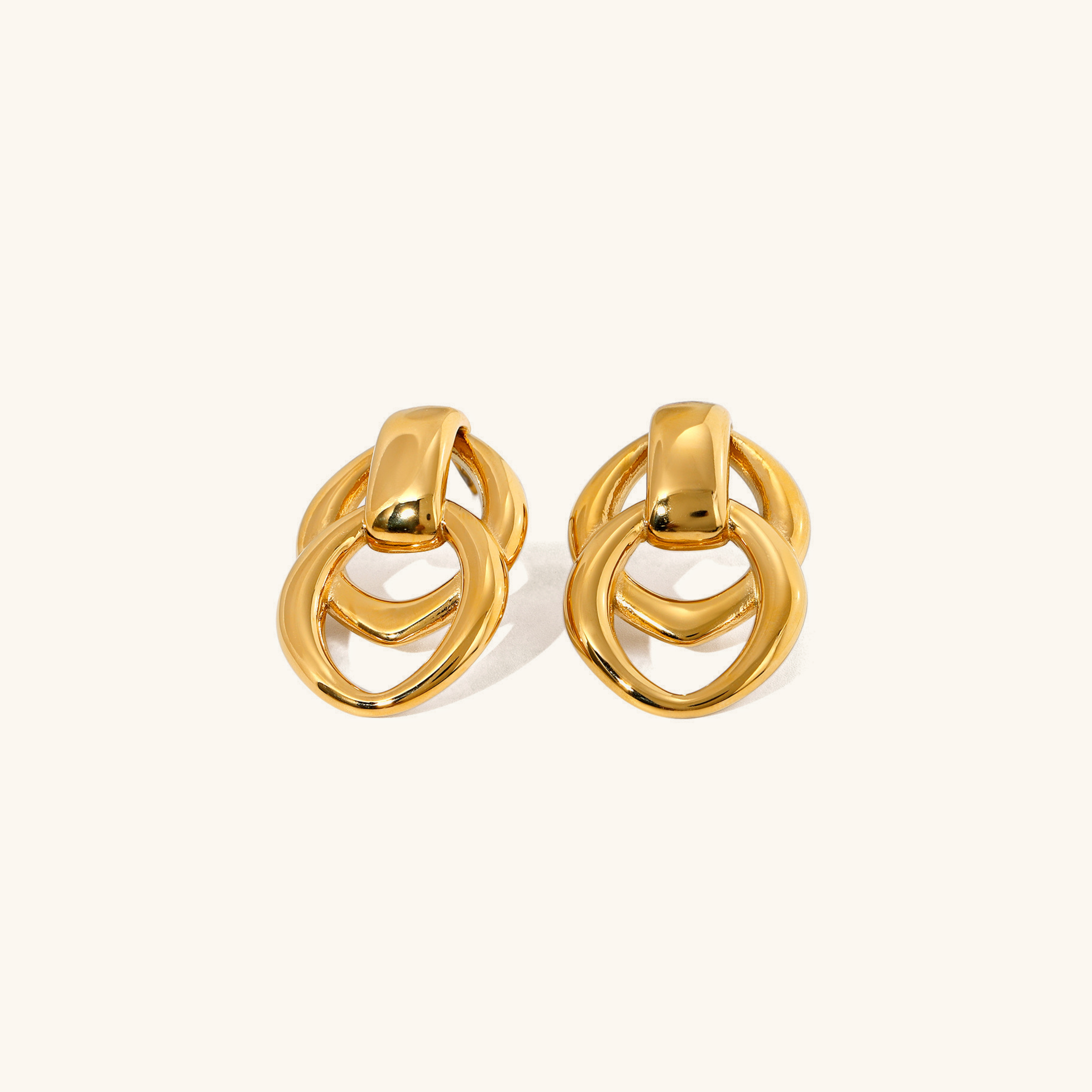 Gouden Geometrische Oorbellen