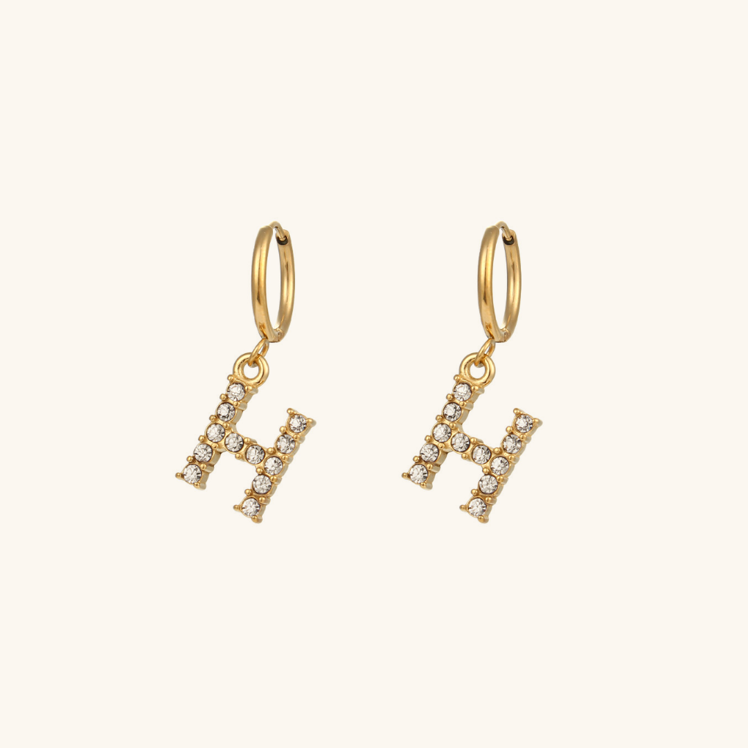 Aimee Initial Oorbellen