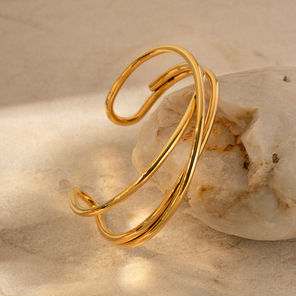 Harmonie Gouden Cuff Armband