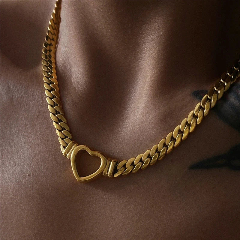 Collier ras du cou en or Heart Whisper