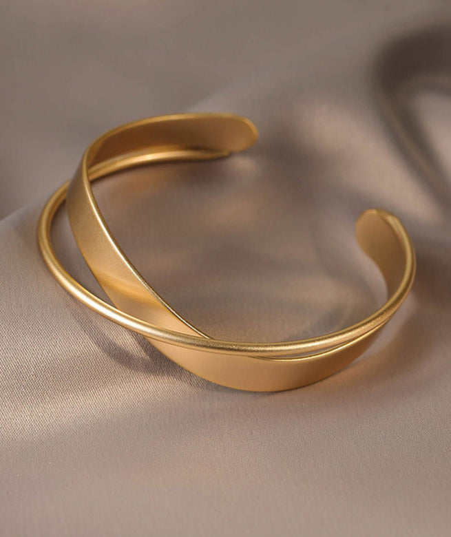 Twistline - Brazalete Abierto Dorado