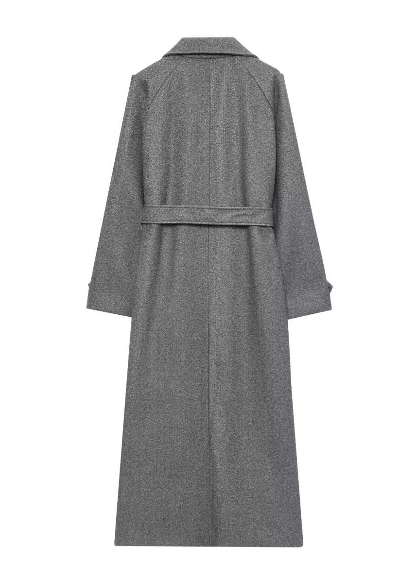 Urban Muse - Long Gray Wool Coat