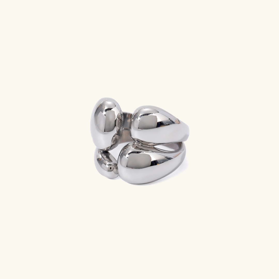Isla Pebble - Gesculpteerde Gouden Ring