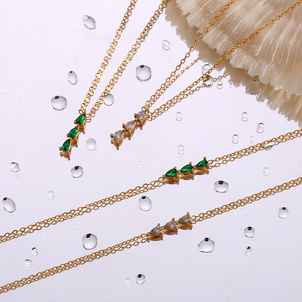 Collier en diamant Lira en forme de goutte