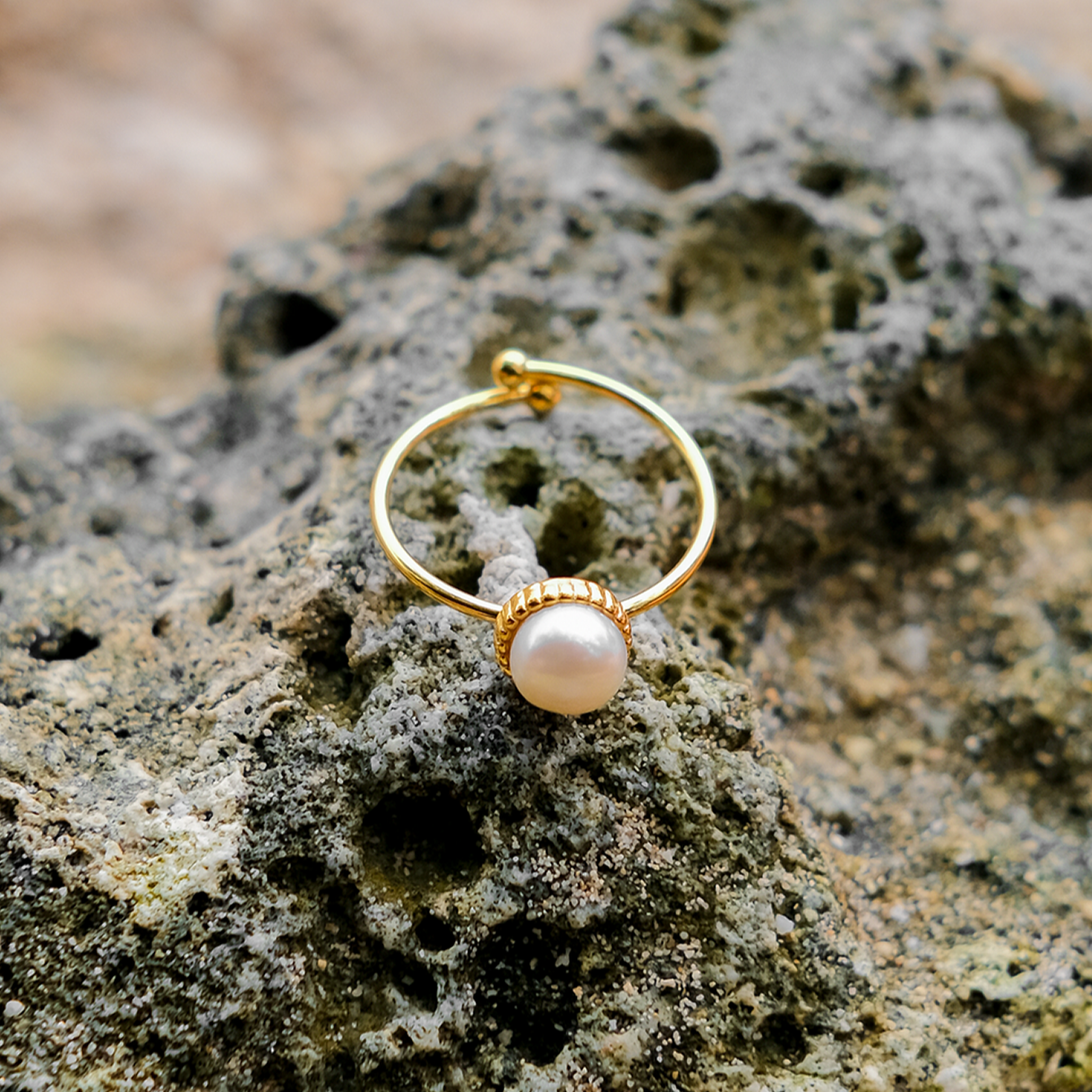 Luna Gouden Parelring