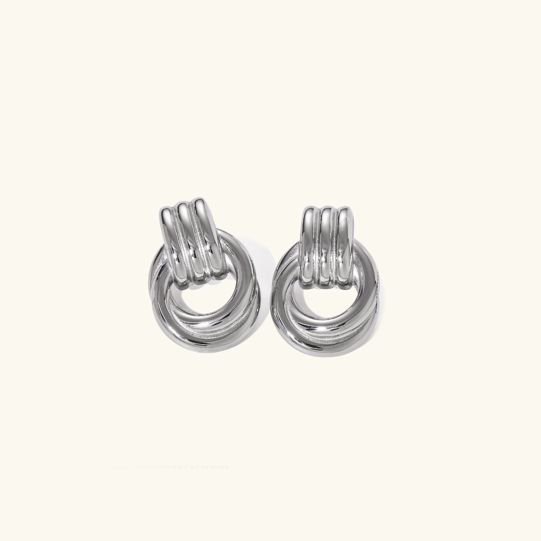 Boucles d'oreilles en anneau interconnecté Luna
