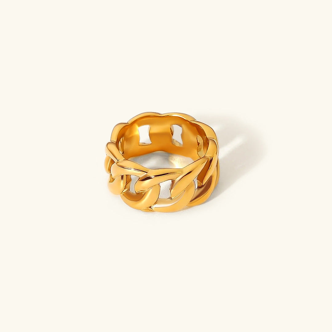 Bague en or chaîne de luxe