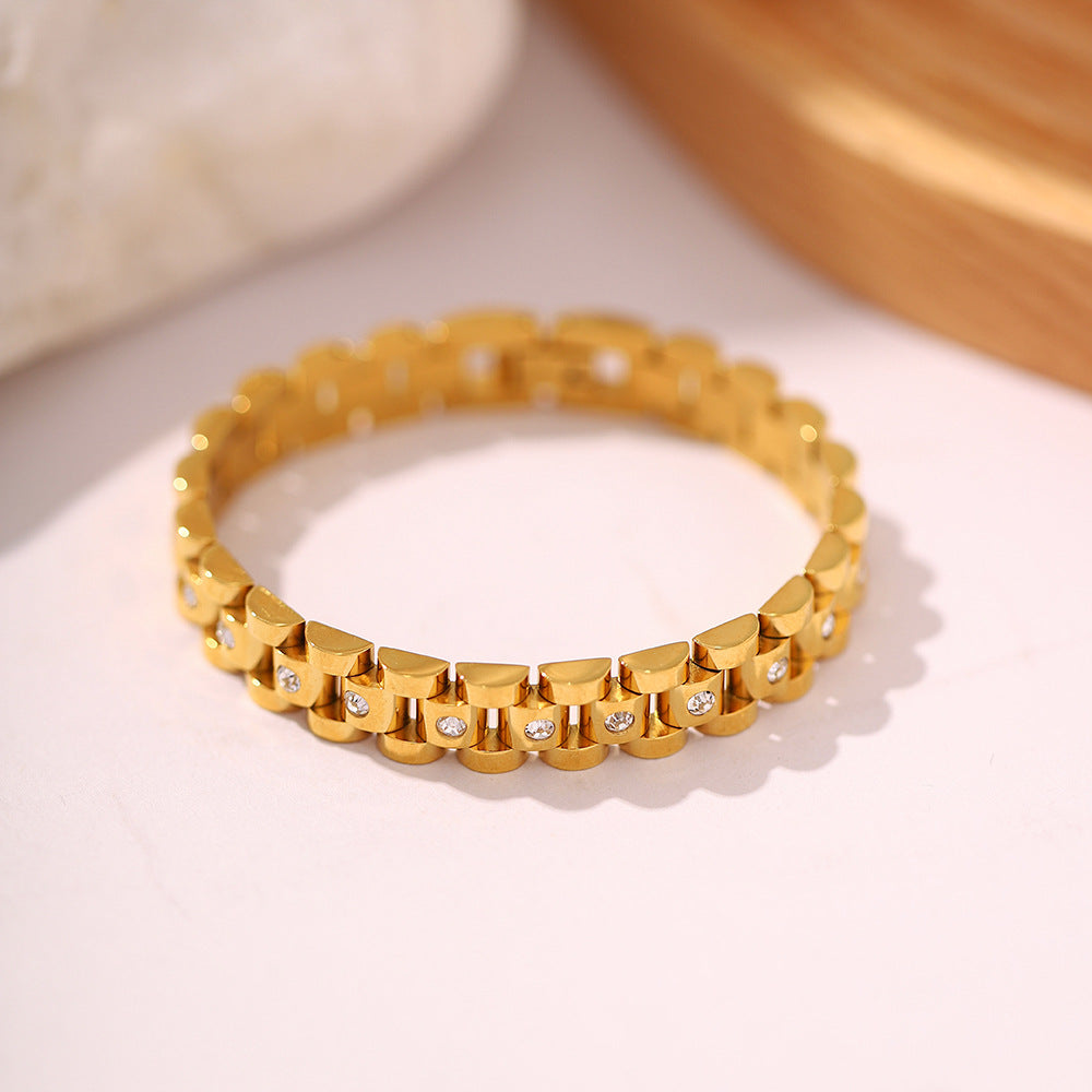 Luxe Gouden Horlogeband Armband