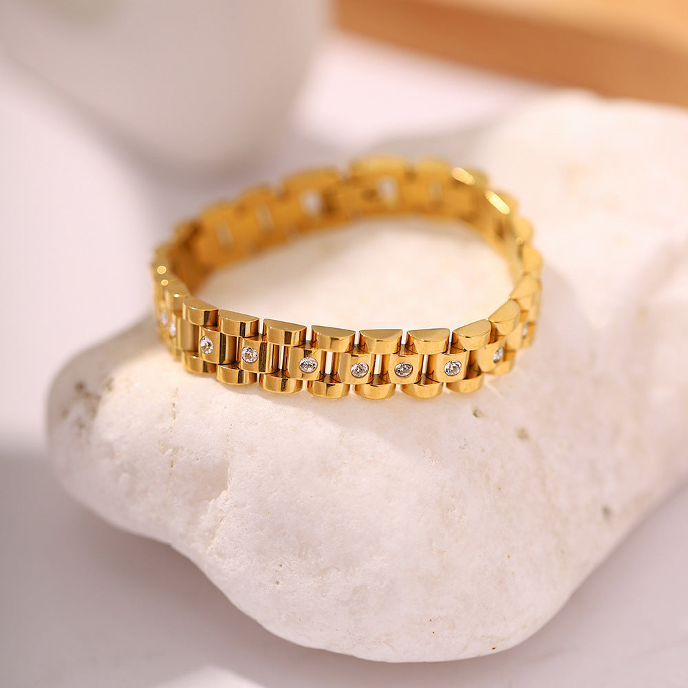Luxe Gouden Horlogeband Armband