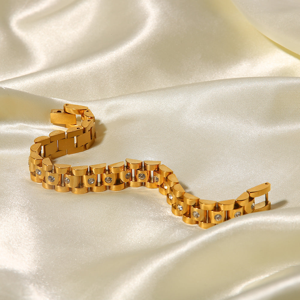 Luxe Gouden Horlogeband Armband