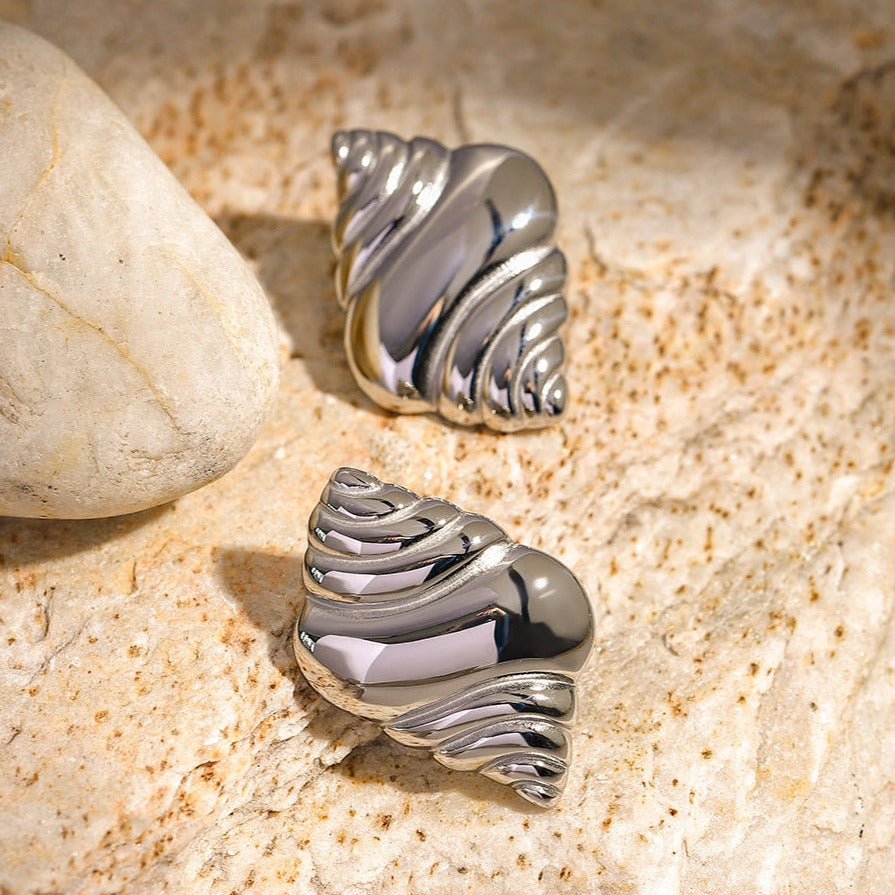 Pendientes Lyra Silver Shell