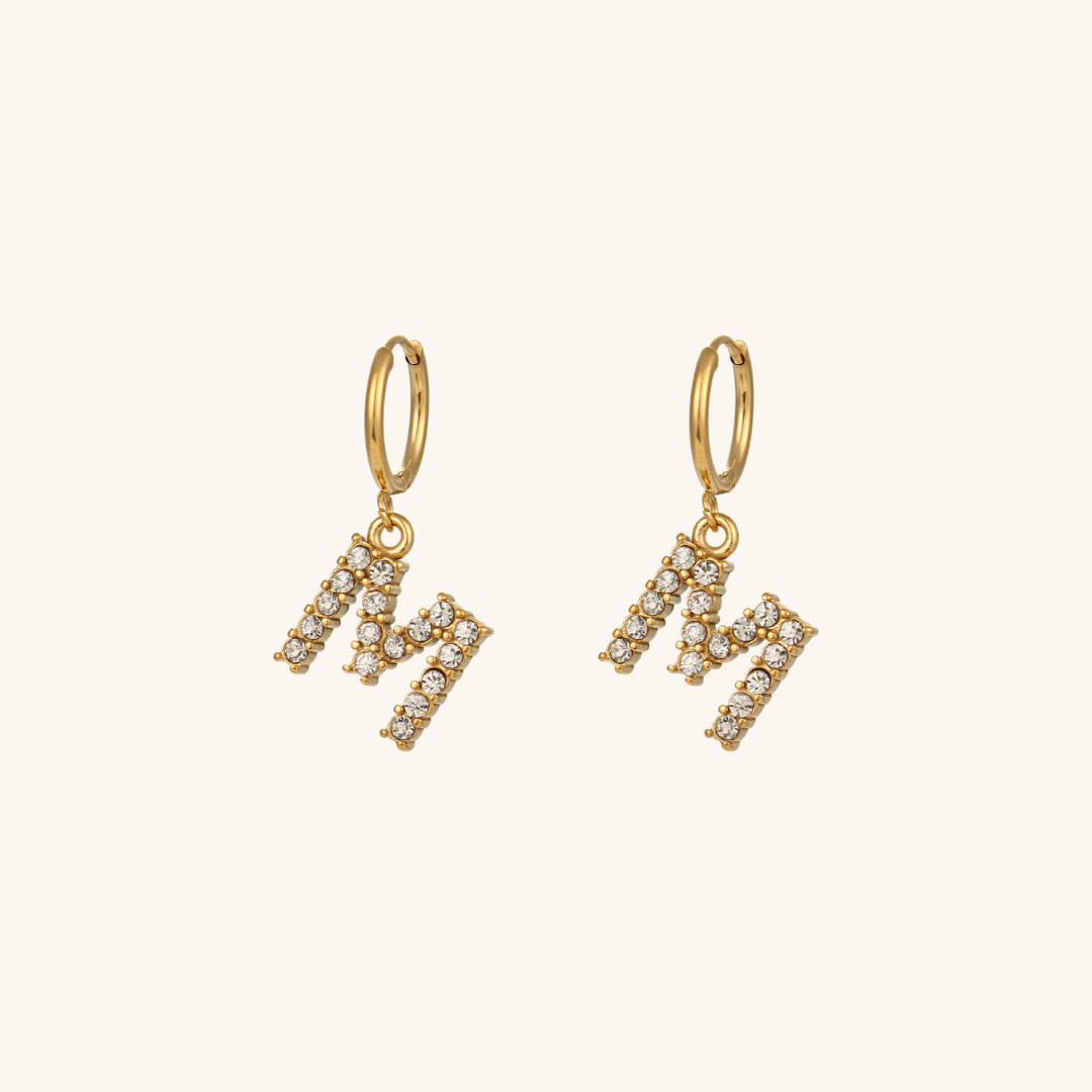 Aimee Initial Oorbellen