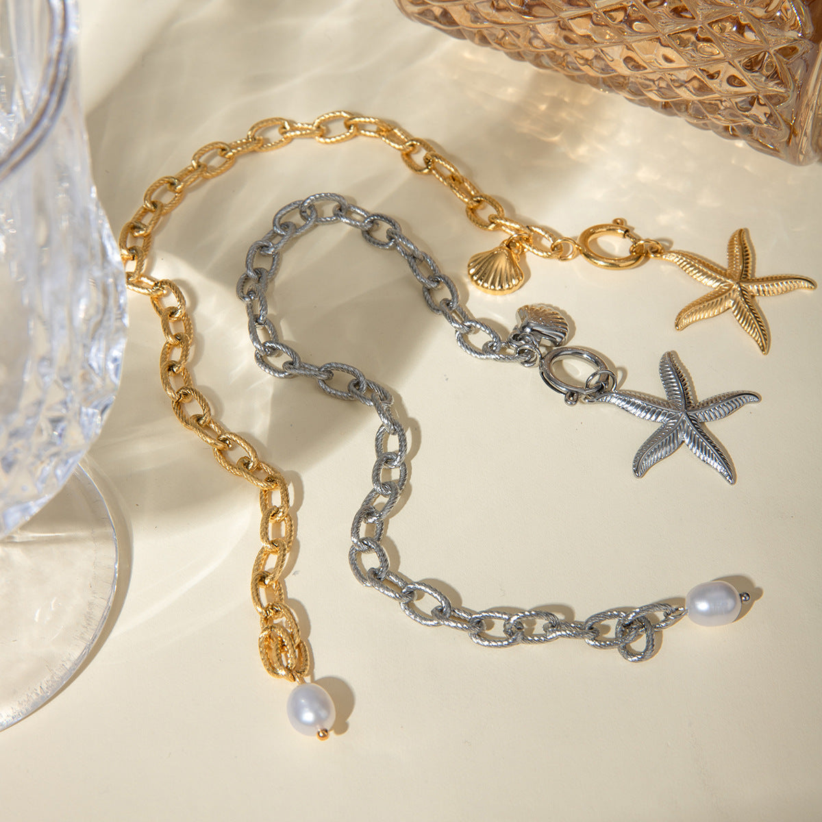 Nautilus Zoetwater Parel Charm Armband