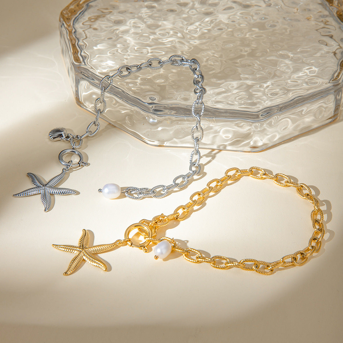 Nautilus Zoetwater Parel Charm Armband