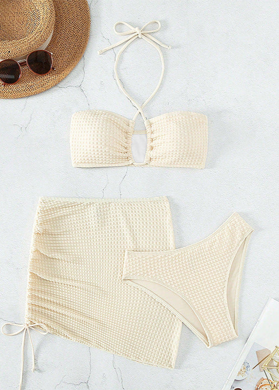 Santorini - Conjunto de baño de tres piezas con top halter TextuRed