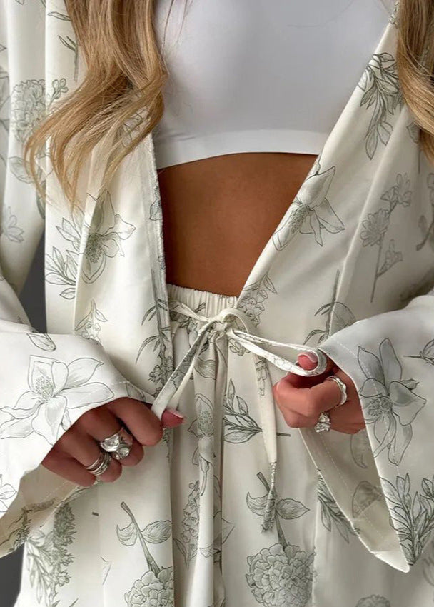 Flora - Zweiteiliges Blumen-Loungewear-Set