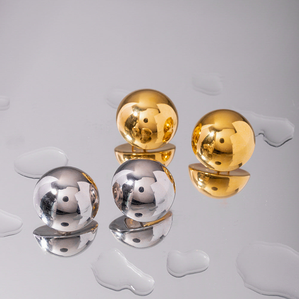 Sphere Glam - Gold- und Silber-Ohrringe mit Stecker