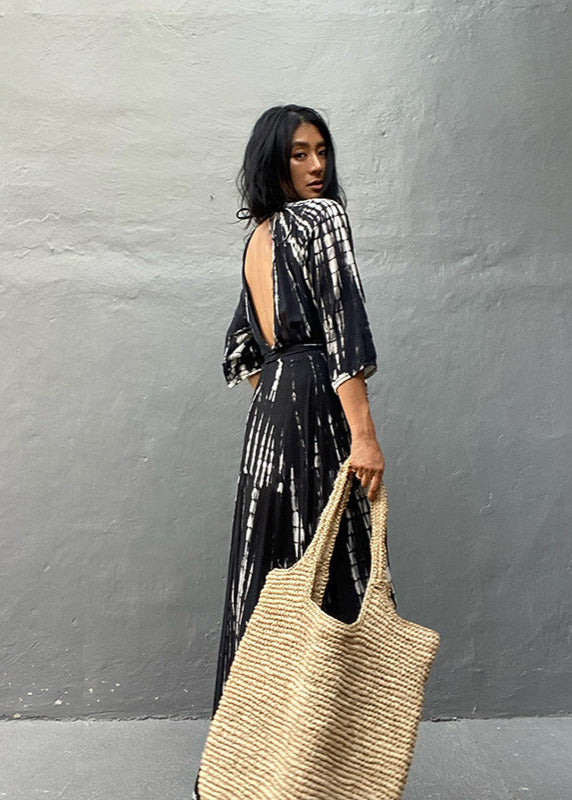 Eclipse Flow - Tie-Dye Wrap Maxi Jurk