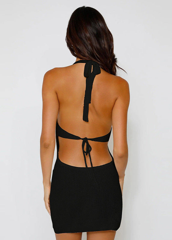 Capri Breeze - Vestido Mini de Crochet con Halter