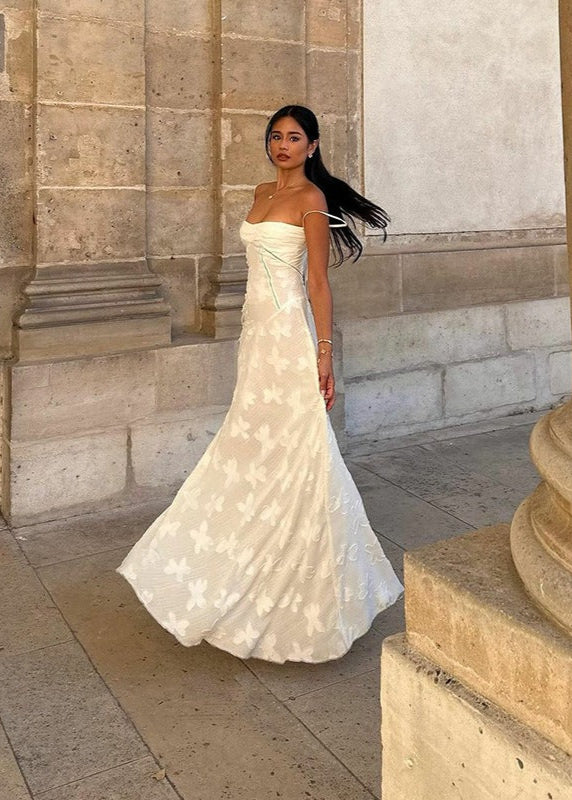 Celestine - Robe Maxi Fleurie à Bretelles Spaghetti