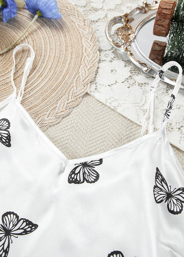 Aria - Ensemble de Pyjama Satin Papillon