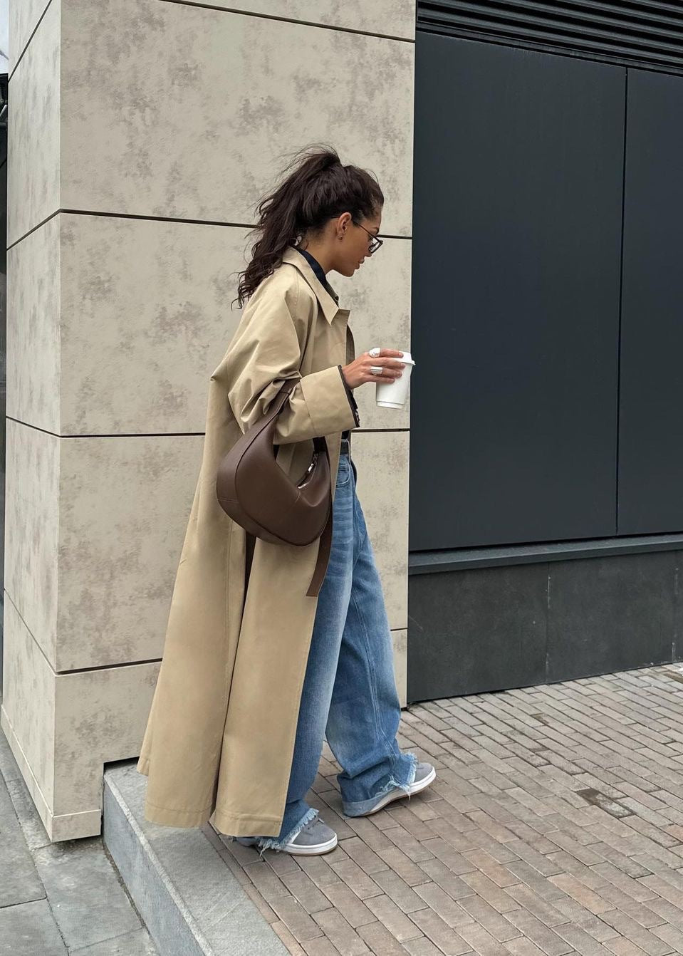 Manteau trench oversize classique