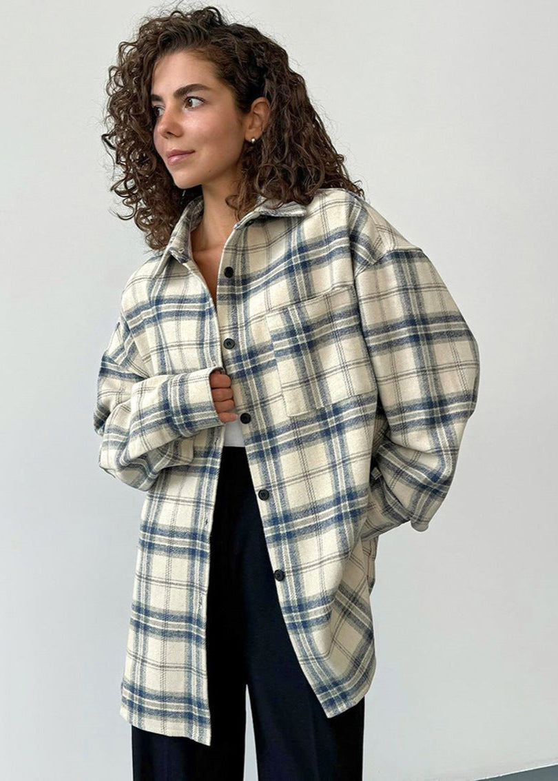 Lennox - Veste shacket à carreaux surdimensionnée