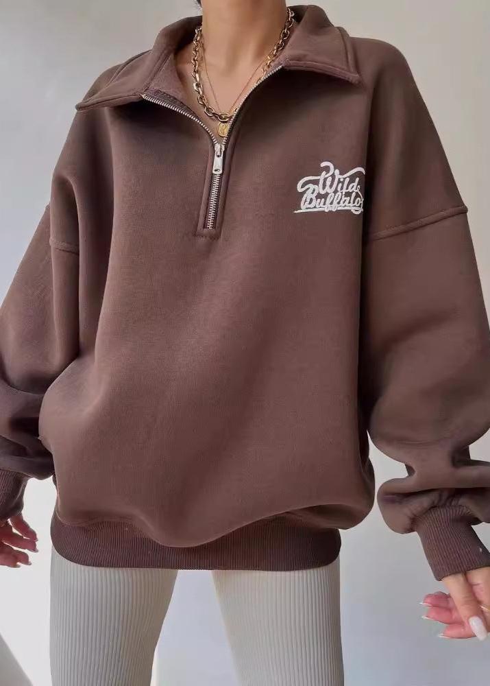 Wild Buffalo - Overmaatse Half-Zip Sweatshirt
