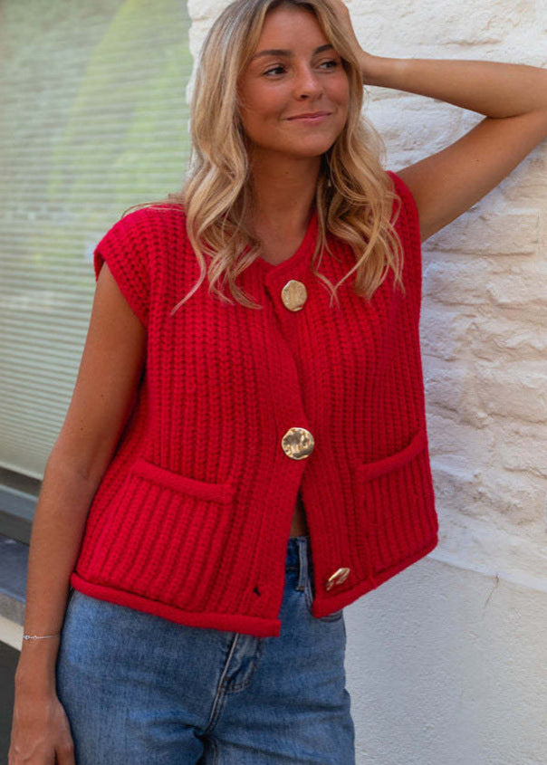 Verona Charm - Gilet en Tricot Épais
