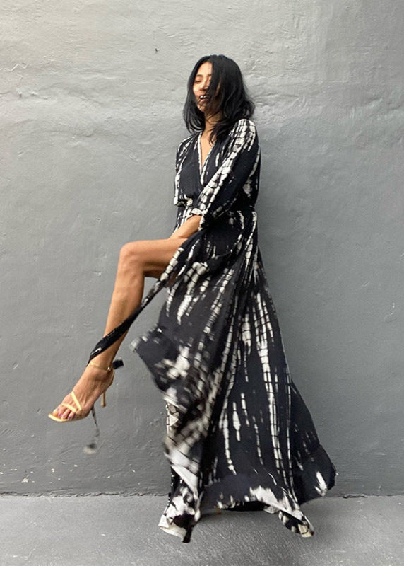 Eclipse Flow - Tie-Dye Wrap Maxi Jurk