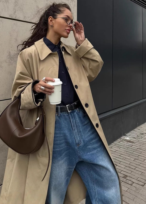 Manteau trench oversize classique