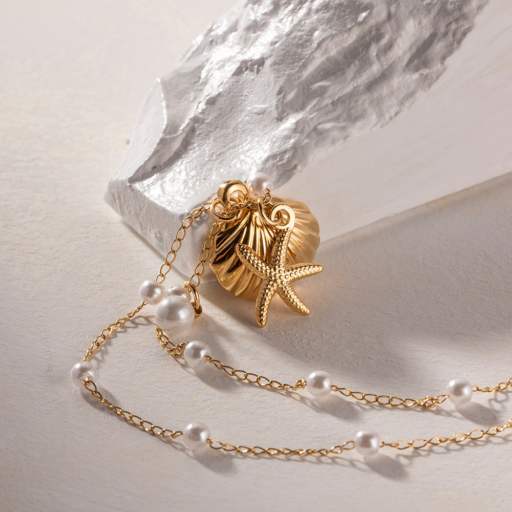 Collar con colgante de perla Oceana
