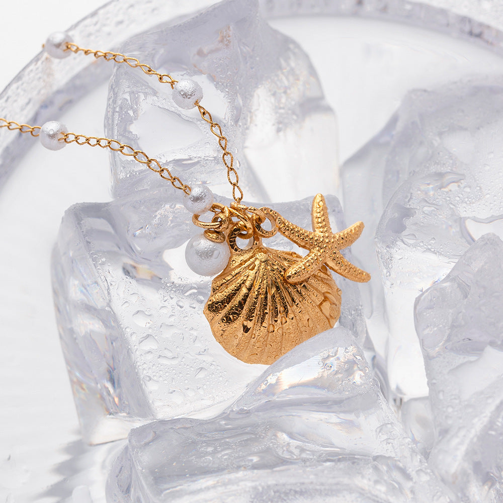 Collar con colgante de perla Oceana