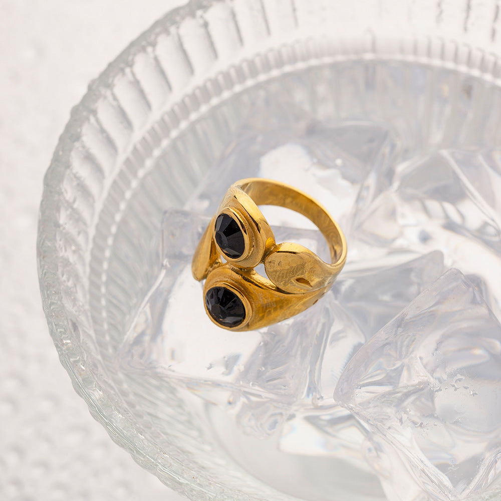 Onyx Duo Gouden Ring