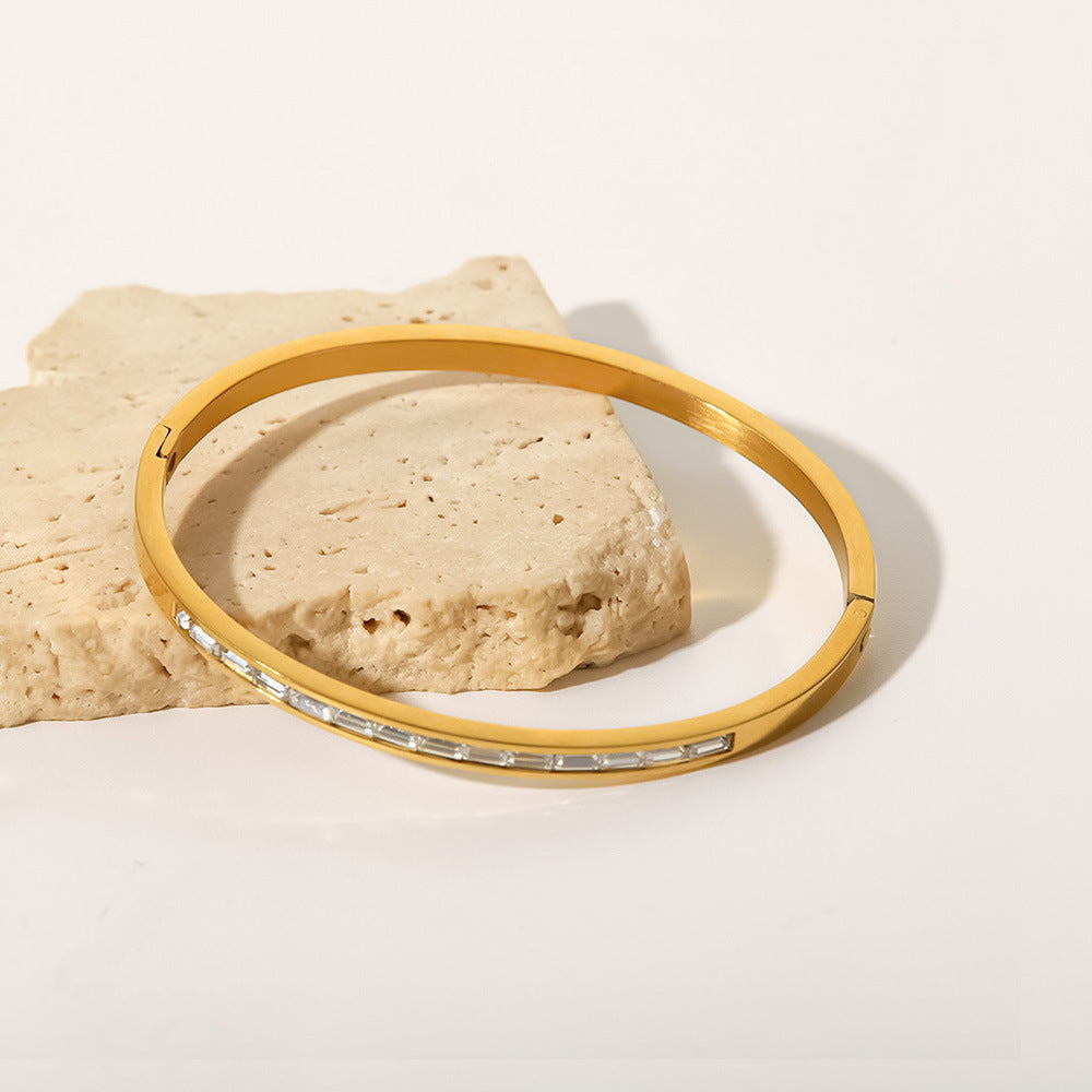 Stralende Lijn Gouden Bangle