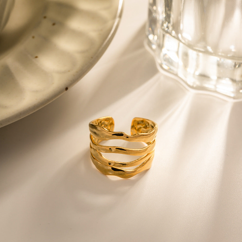 Ripple gouden ring