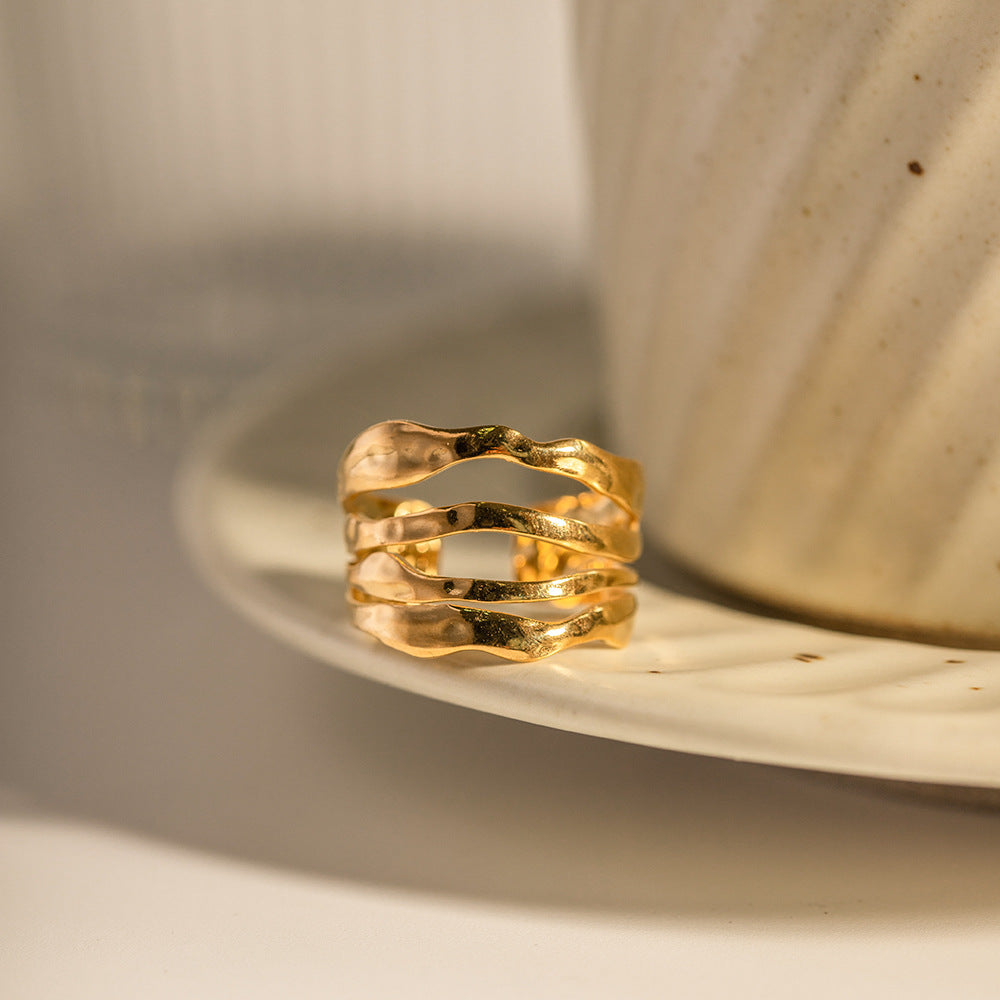 Ripple gouden ring