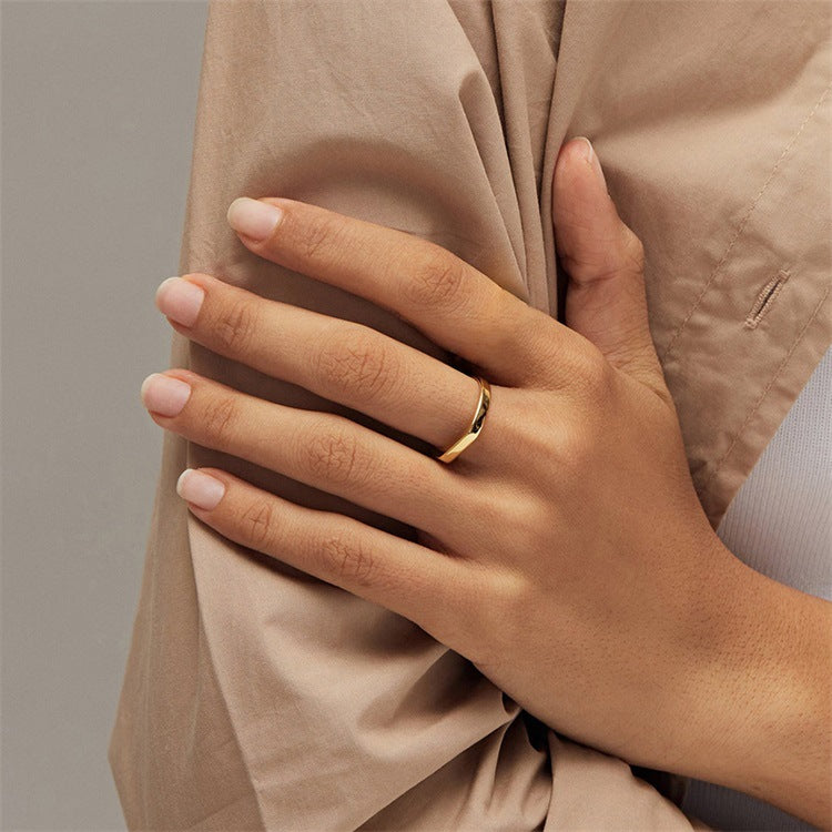 Sasha Minimalistische Gouden Ring