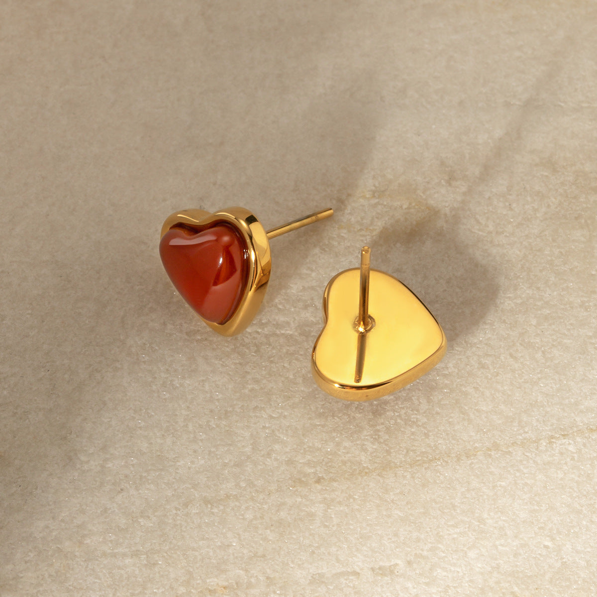 Scharlachrote Herz Ohrringe