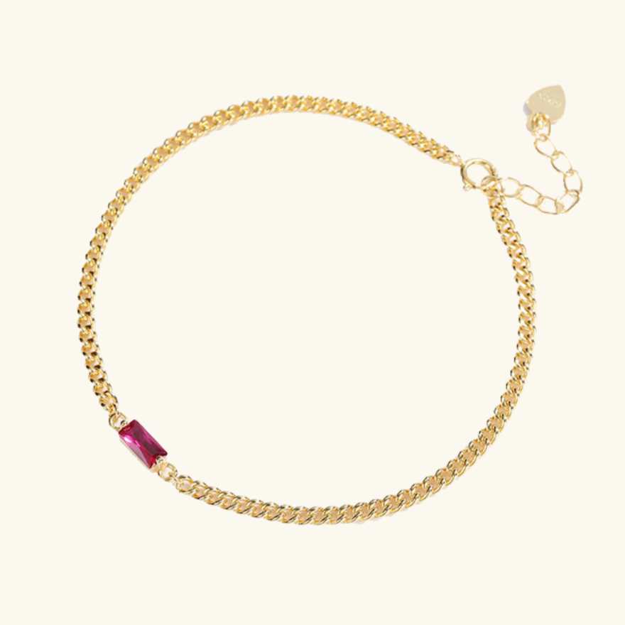 Pulsera de cadena Scarlett Ruby