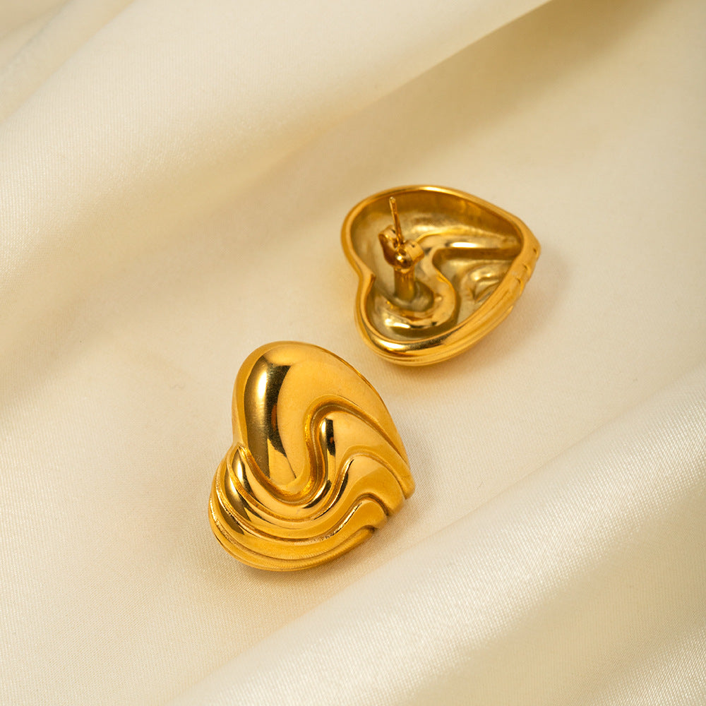 Seraphina Wavy Heart Ohrringe
