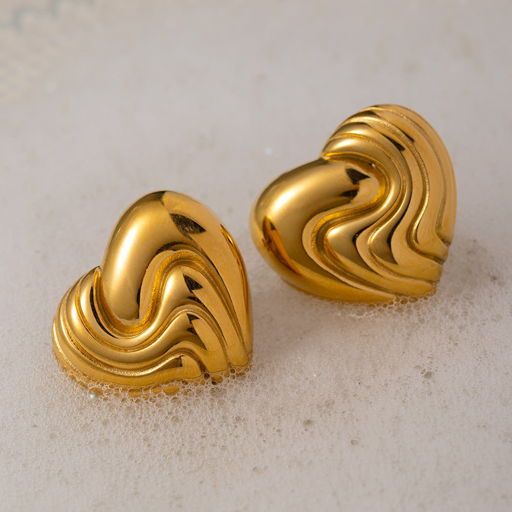 Seraphina Wavy Heart Ohrringe