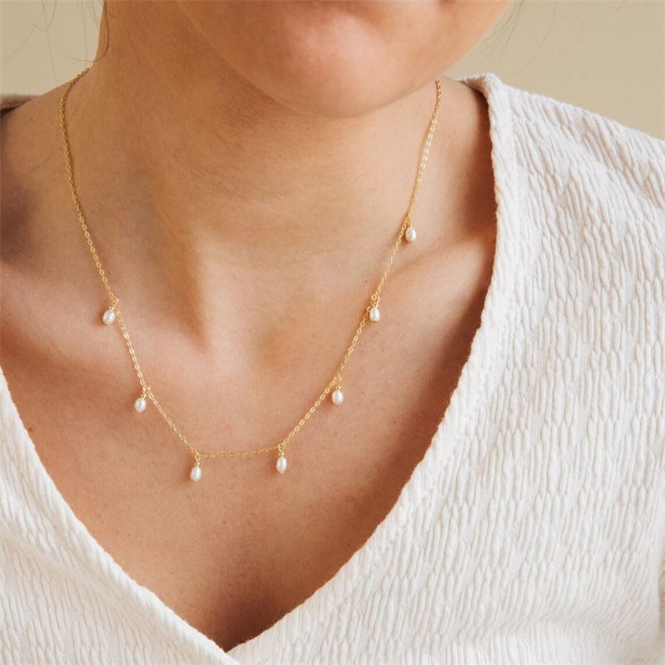 Serena Parel Dangle Ketting