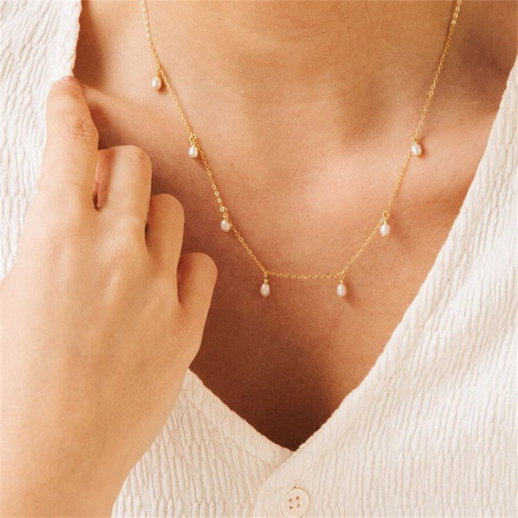 Serena Parel Dangle Ketting