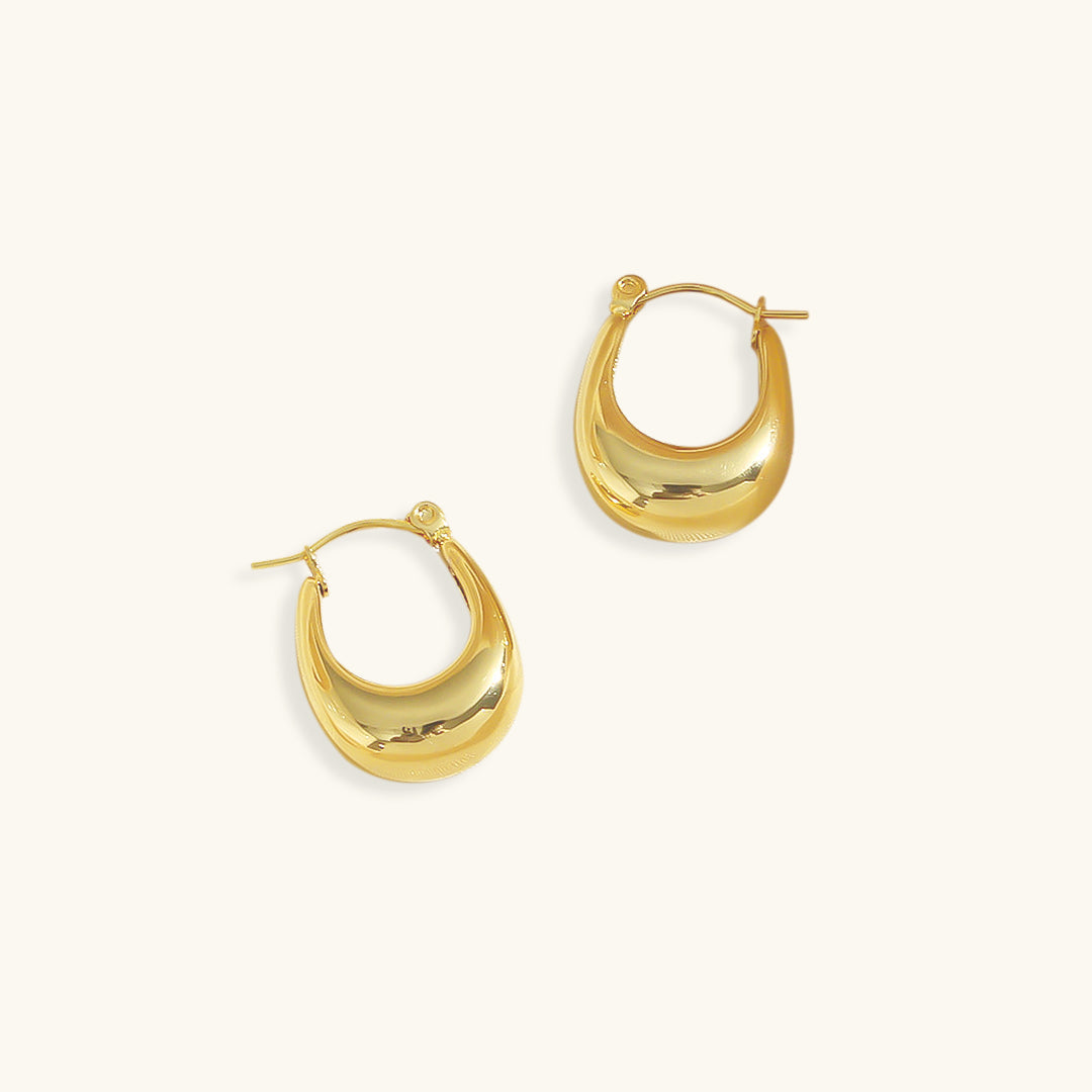 Boucles d'oreilles créoles polies Sienna
