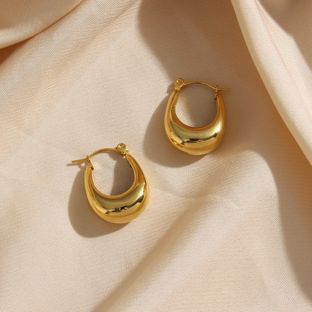 Boucles d'oreilles créoles polies Sienna
