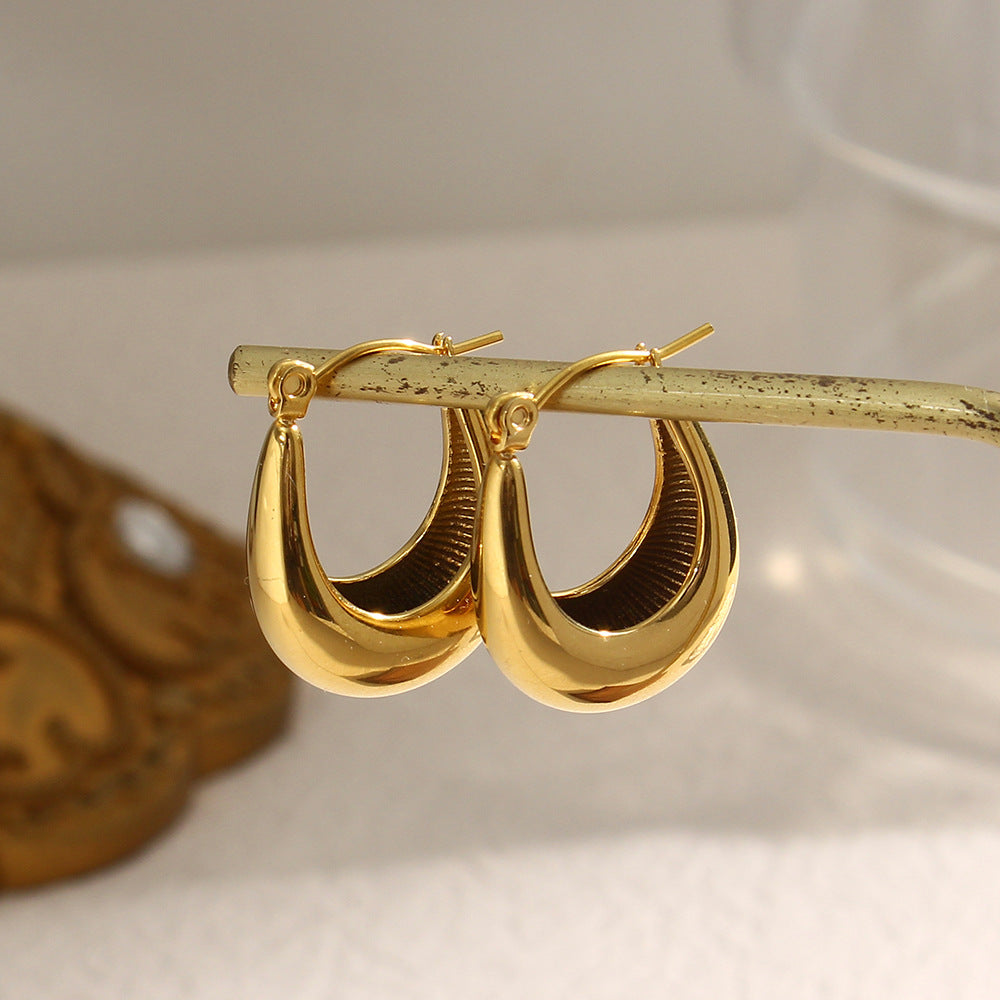 Boucles d'oreilles créoles polies Sienna
