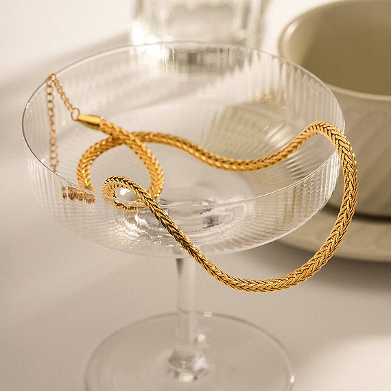 Sienna Gevlochten Gouden Armband