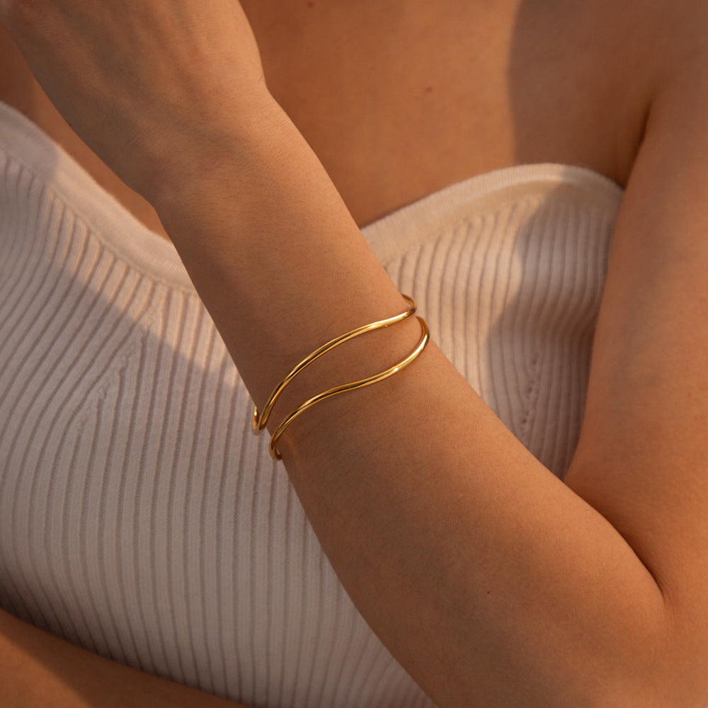 Bracelet jonc en or Sierra